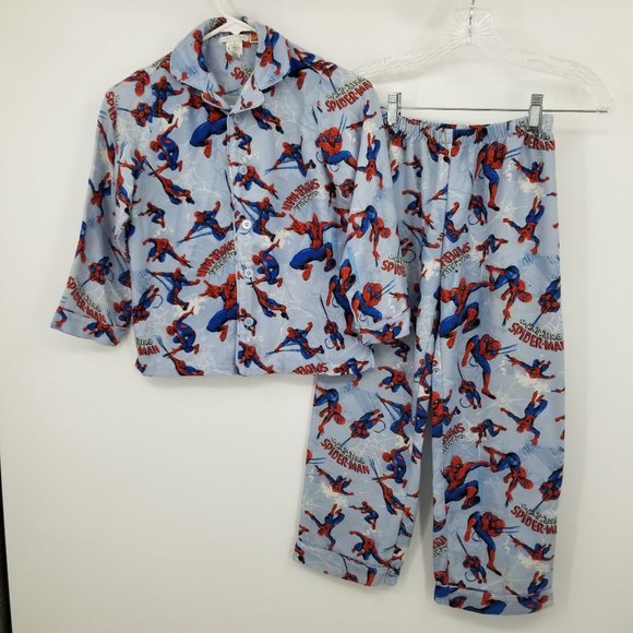 Pottery Barn Other - Pottery Barn Kids Spiderman Marvel Pajama Set Size 8